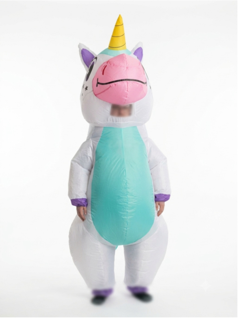 Adult inflatable rainbow unicorn costume